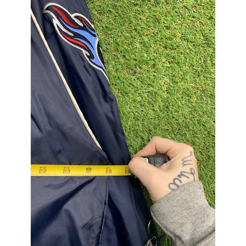 Vintage Tennessee Titans Windbreaker Jacket Mens Large Nylon Full Zip Up 90s